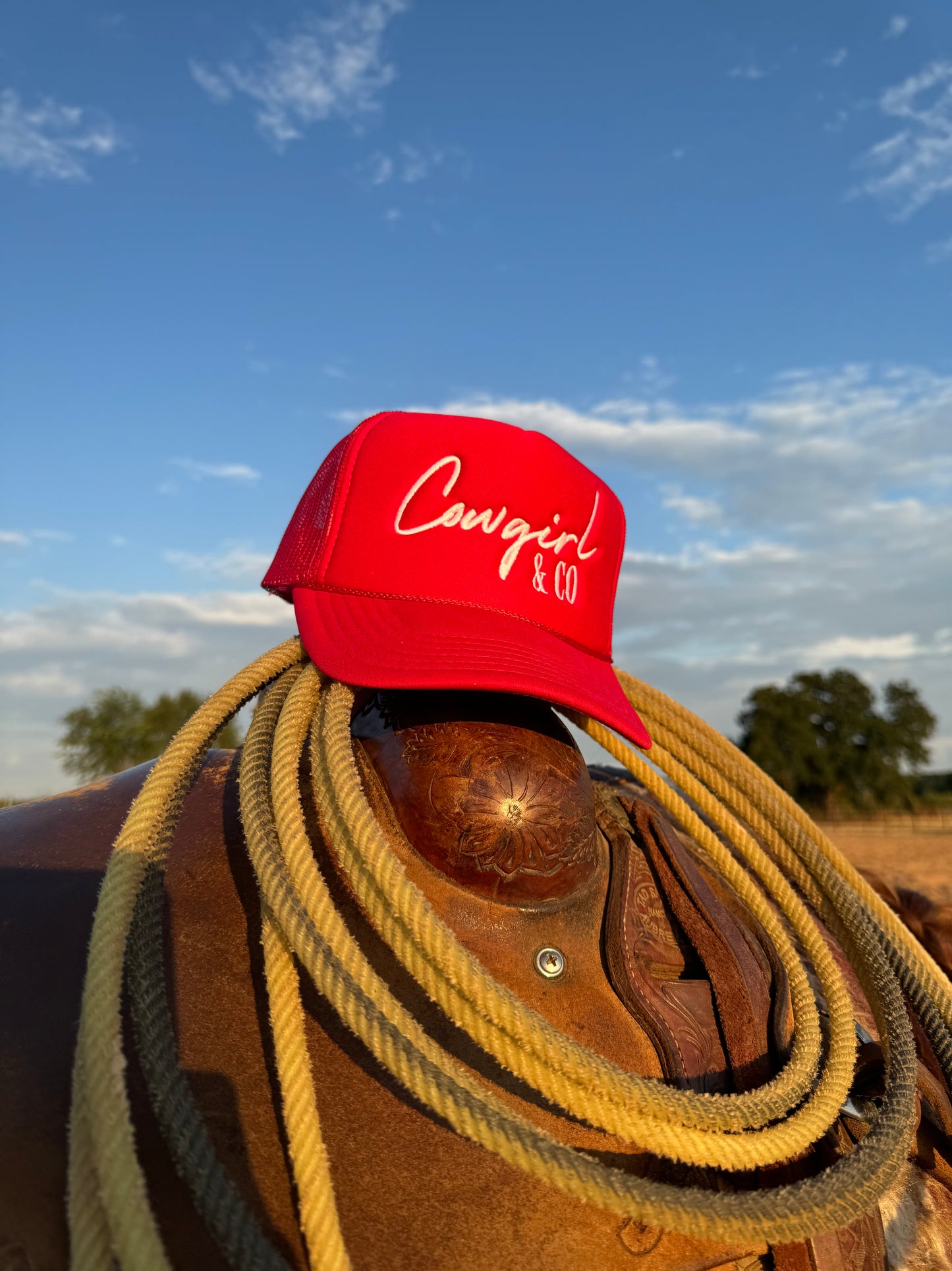 Red Cowgirl Trucker Hat